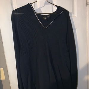 Armani exchange navy pullover hoodie